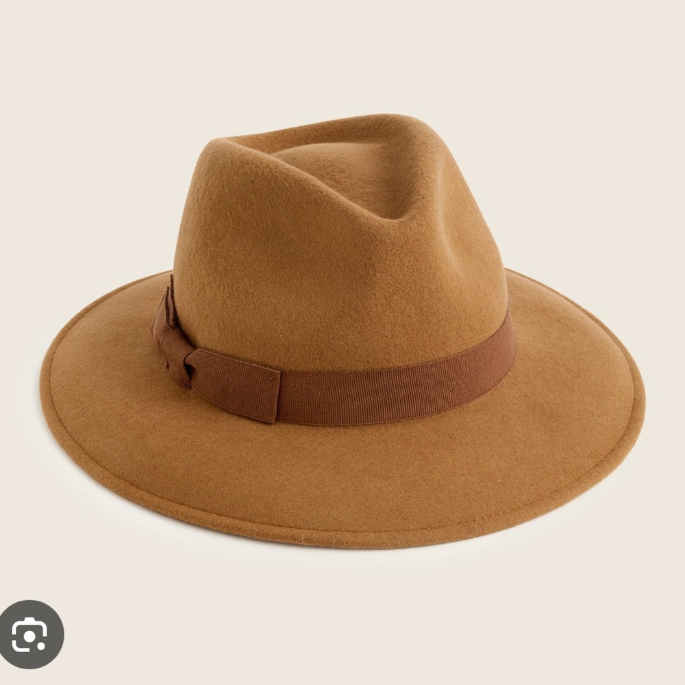 J. Crew 100% Wool Western hat with grosgrain trim